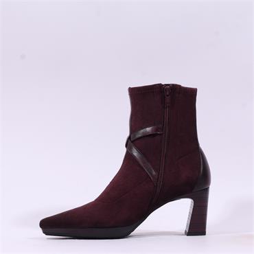 Hispanitas Bangkok High Heel Straps Boot - Bordeaux Suede